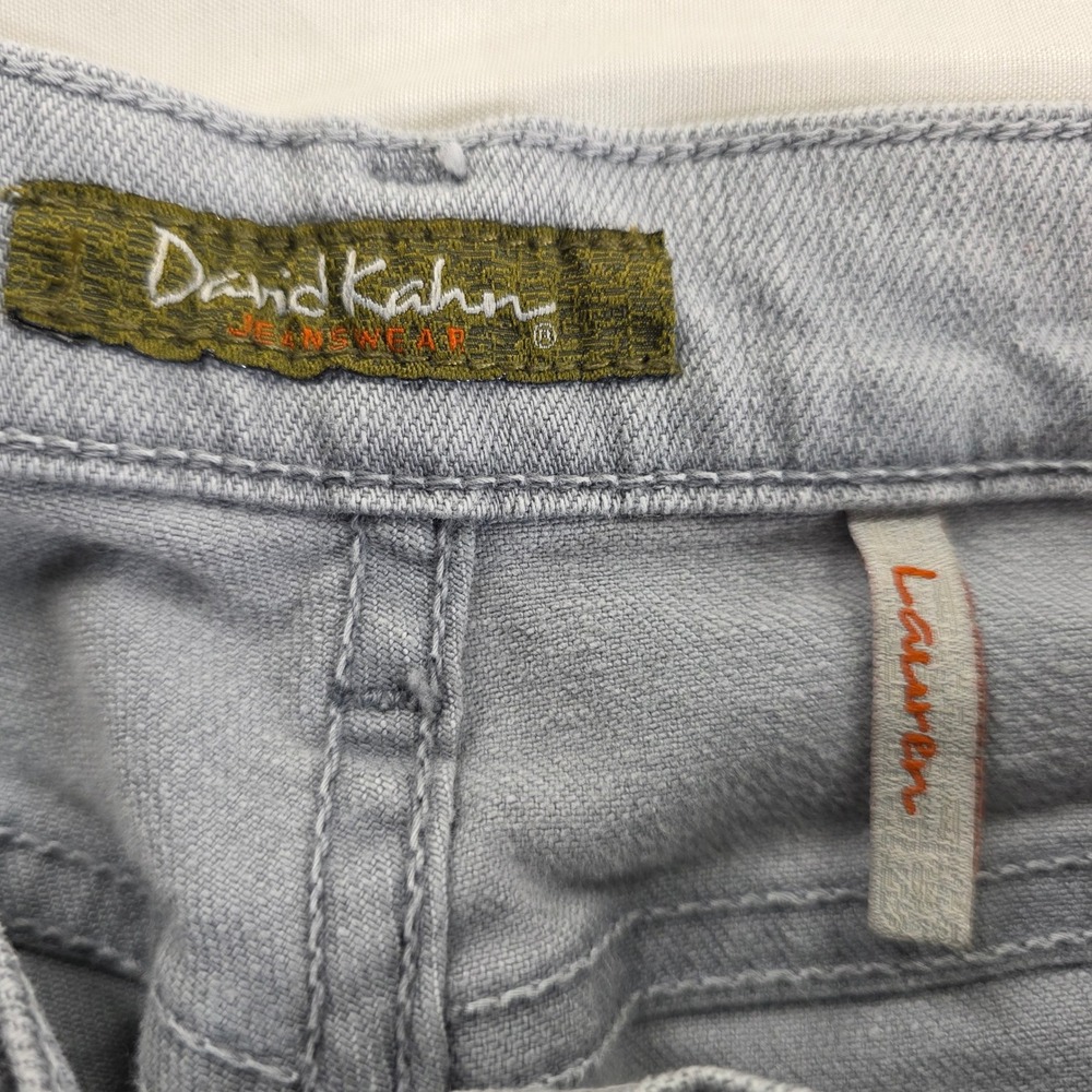 David Kahn Jeanswear Lauren Gray Straight Leg Jeans Womens Size 12 Made in USA - Picture 3 of 10